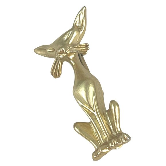 Cat Retro Gold-Tone Vintage Brooch Pin Novelty - Picture 1 of 4